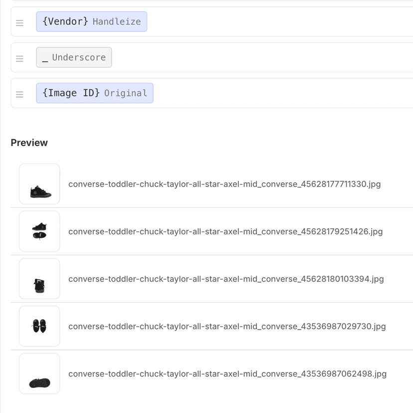 Live Preview interface