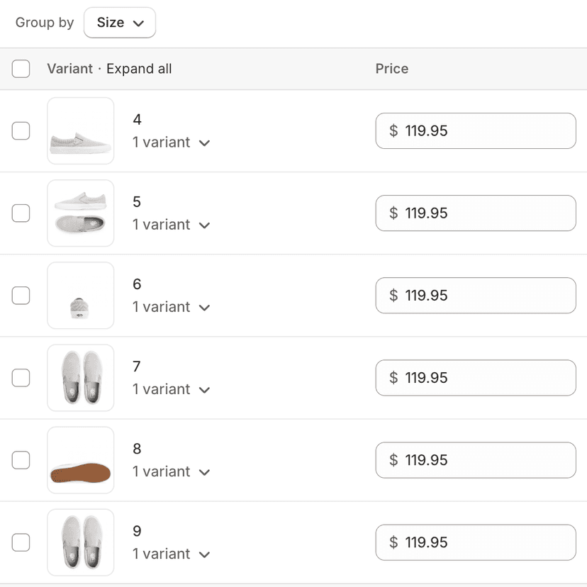 Preserves Product Associations interface